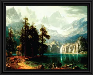 Albert Bierstadt Sierra Nevada in California, World Famous Wall Art Collection, Framed Bierstadt Prints, Western Artwork for Walls, Scenic Wall Art Sierra Nevada Print, 11x14, 2410