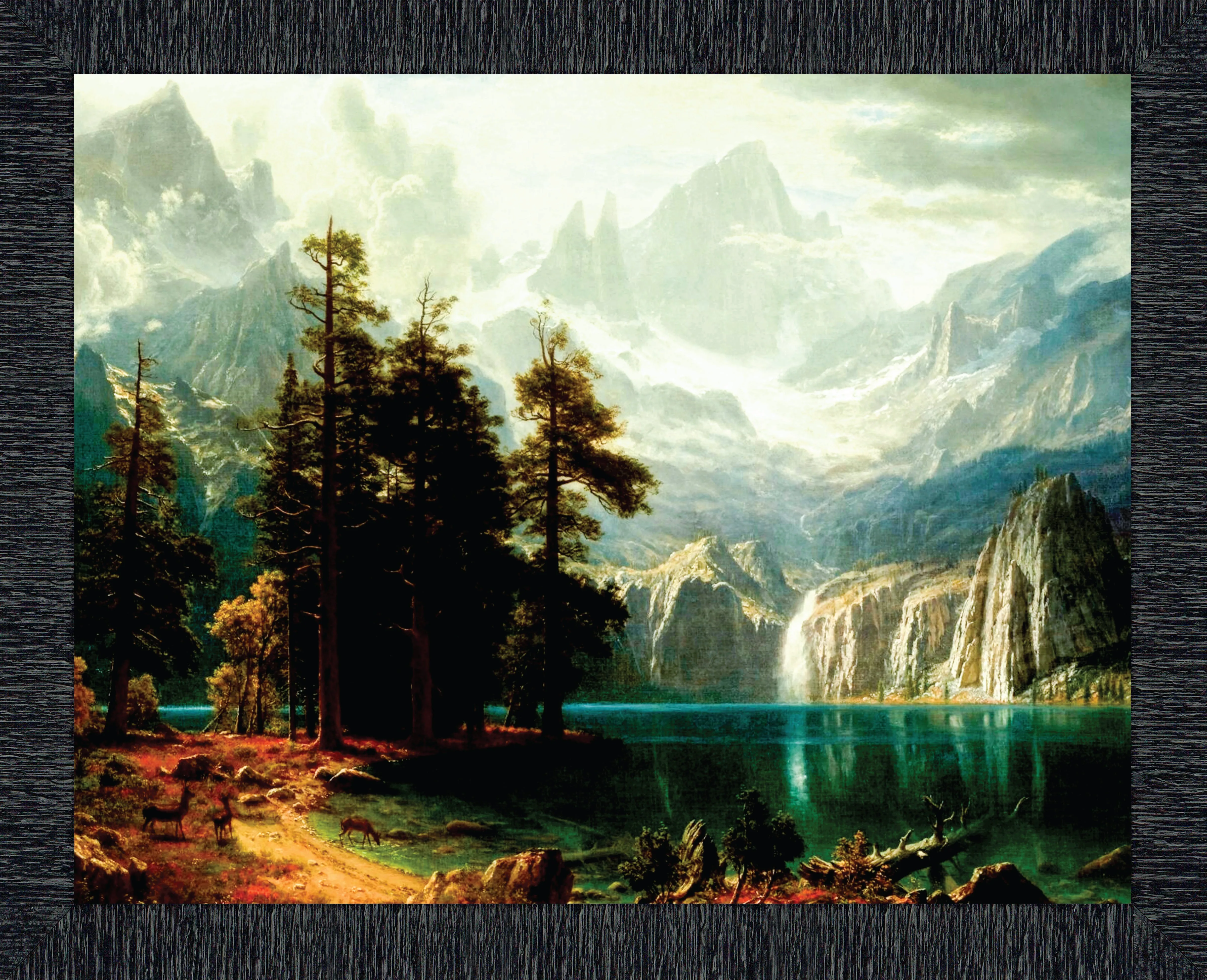 Albert Bierstadt Sierra Nevada in California, World Famous Wall Art Collection, Framed Bierstadt Prints, Western Artwork for Walls, Scenic Wall Art Sierra Nevada Print, 11x14, 2410