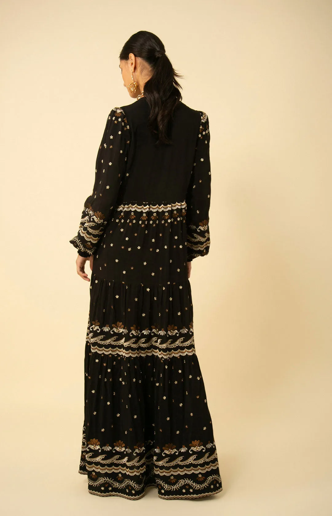 Audrey Embroidered Maxi Dress