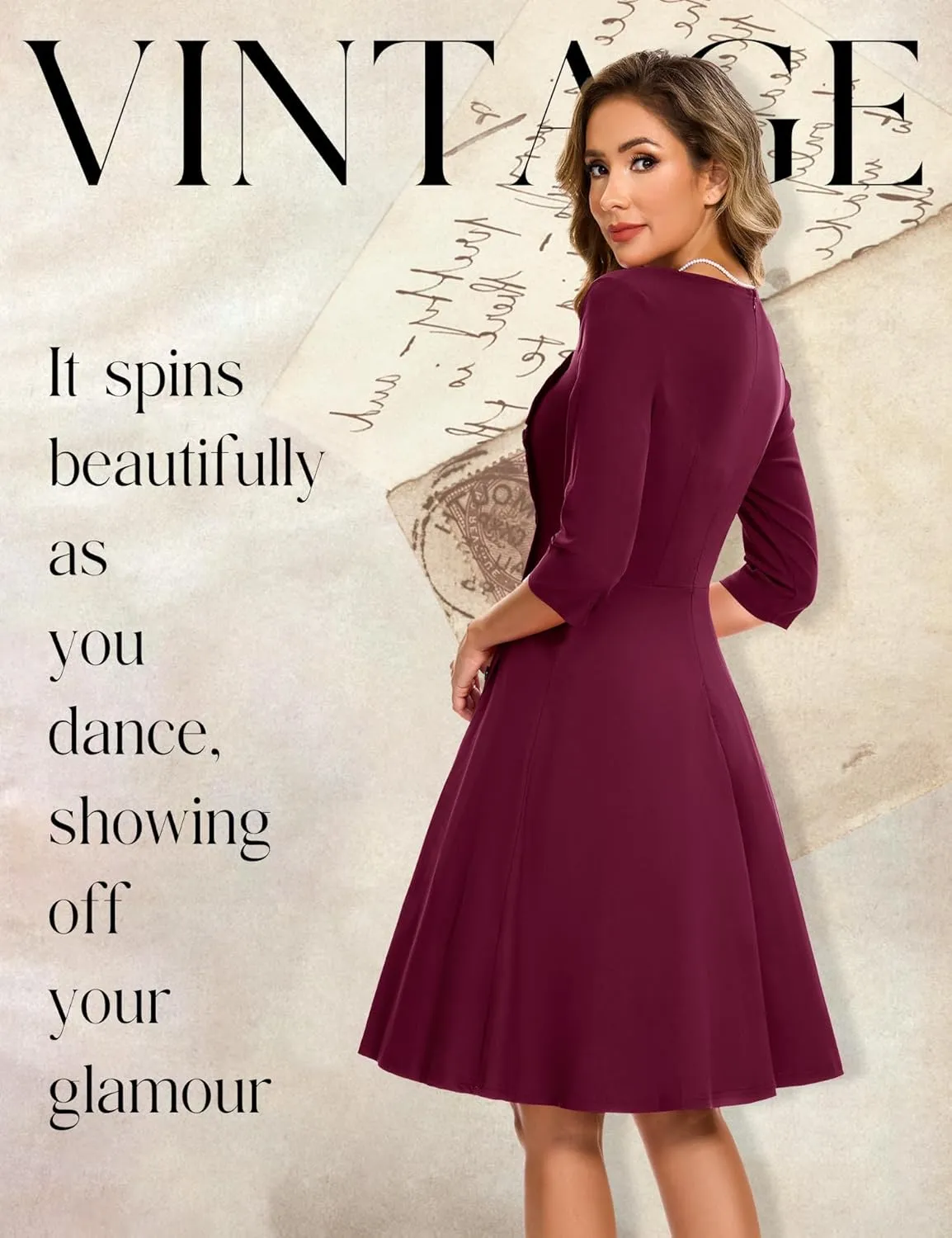 Aupuls Summer Asymmetrical Neckline Church Dresses for Women 2025 Wedding Guest Work A Line Vintage Cocktail Graduation Dress