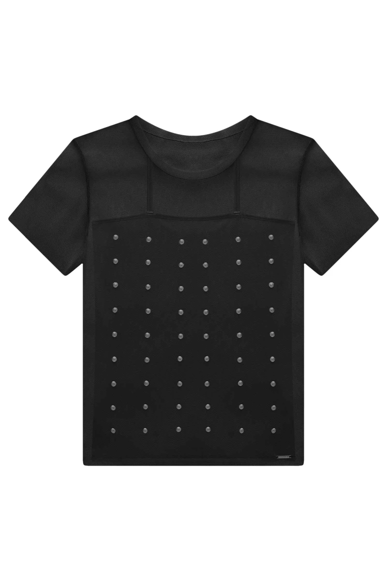 Blusa Sobreposição em Tule e Regata em Malha UV Dry 76907 Vic&Vicky