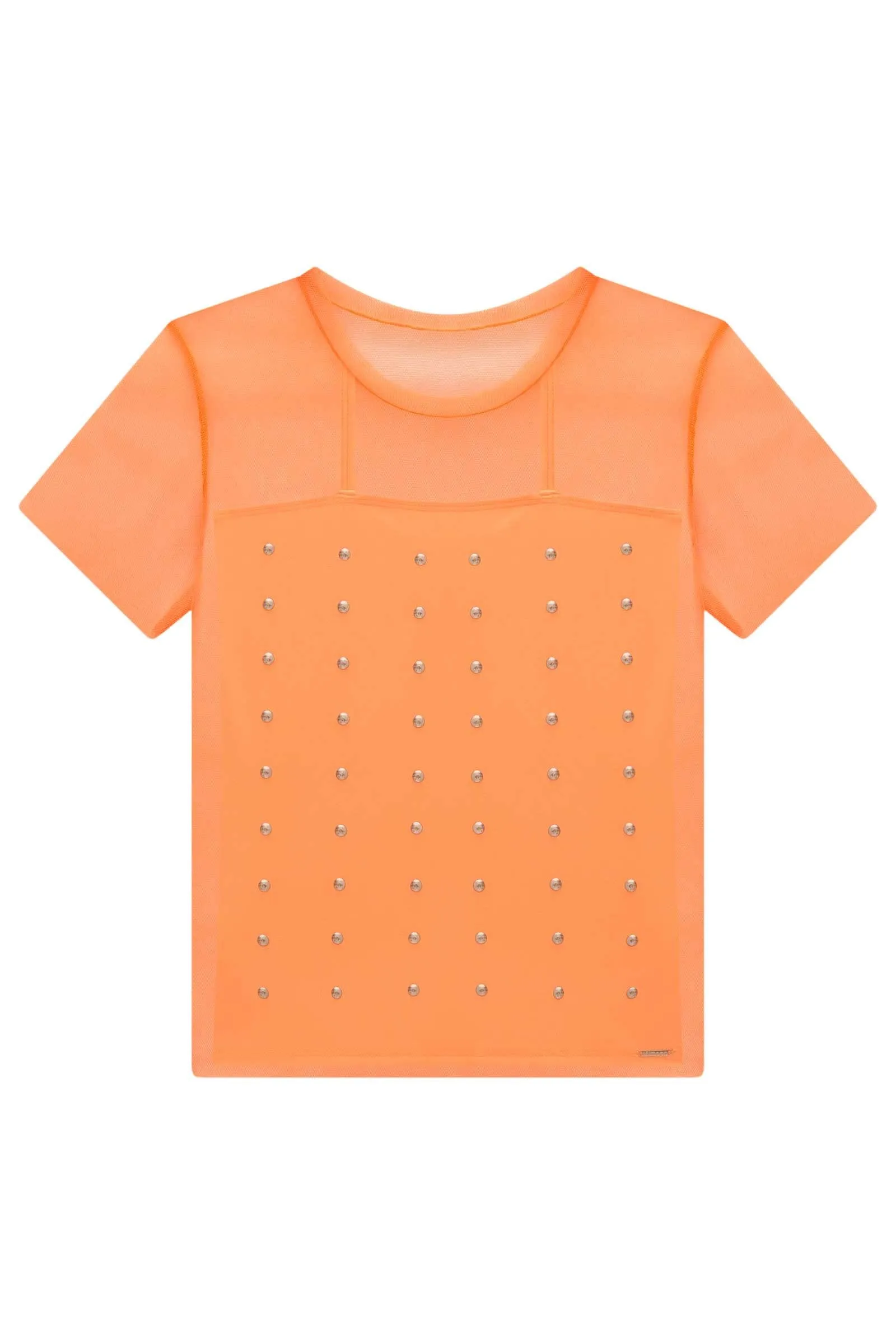 Blusa Sobreposição em Tule e Regata em Malha UV Dry 76907 Vic&Vicky