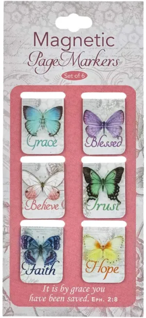 BUTTERFLY BLESSINGS MINI MAGNETIC BOOKMARK SET