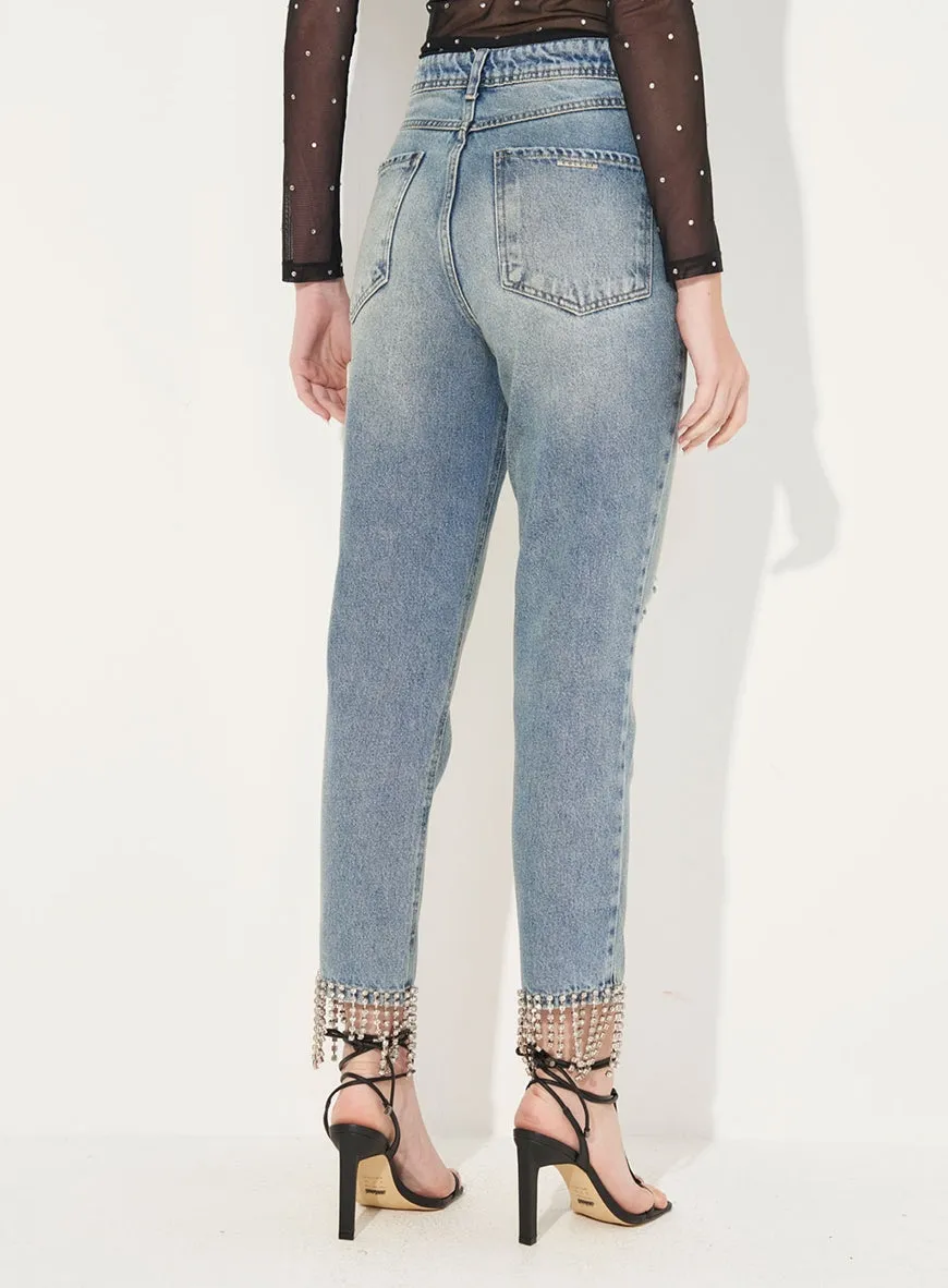 Calça Jeans Bruna Com Correntes Colcci