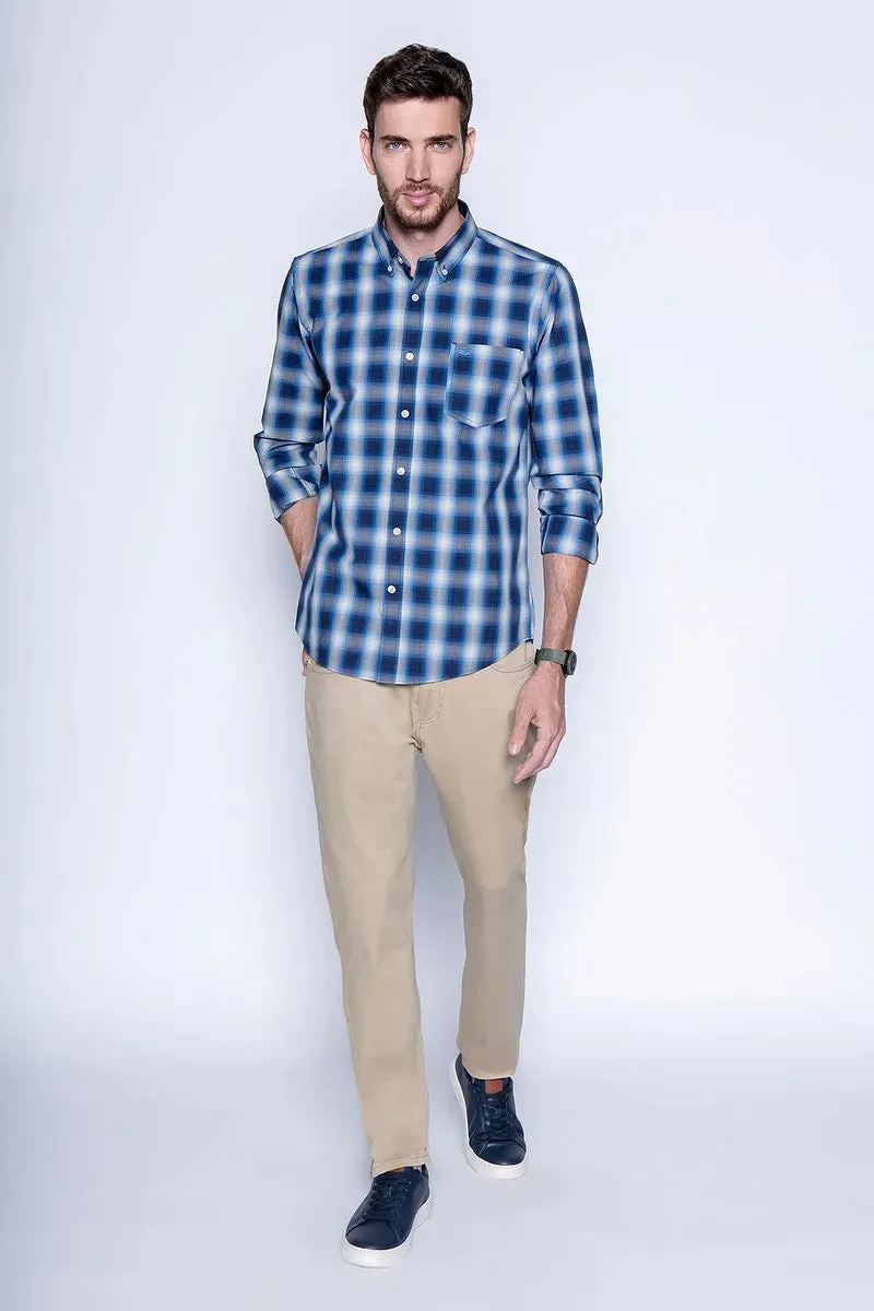 Camisa Hombre Cuadro Chicago F Navy