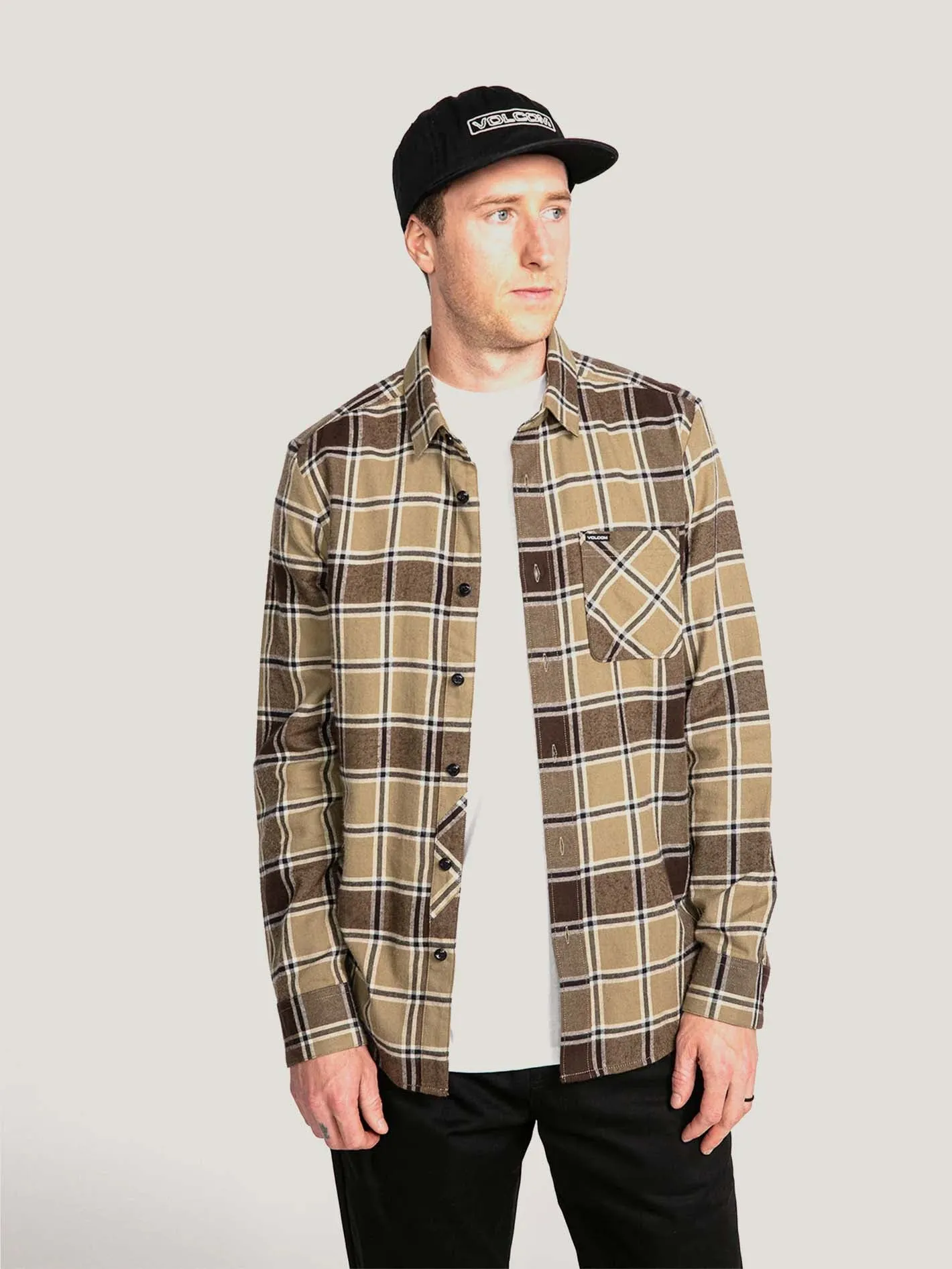 CAMISA M/L VOLCOM HOMBRE CADEN PLAID LS