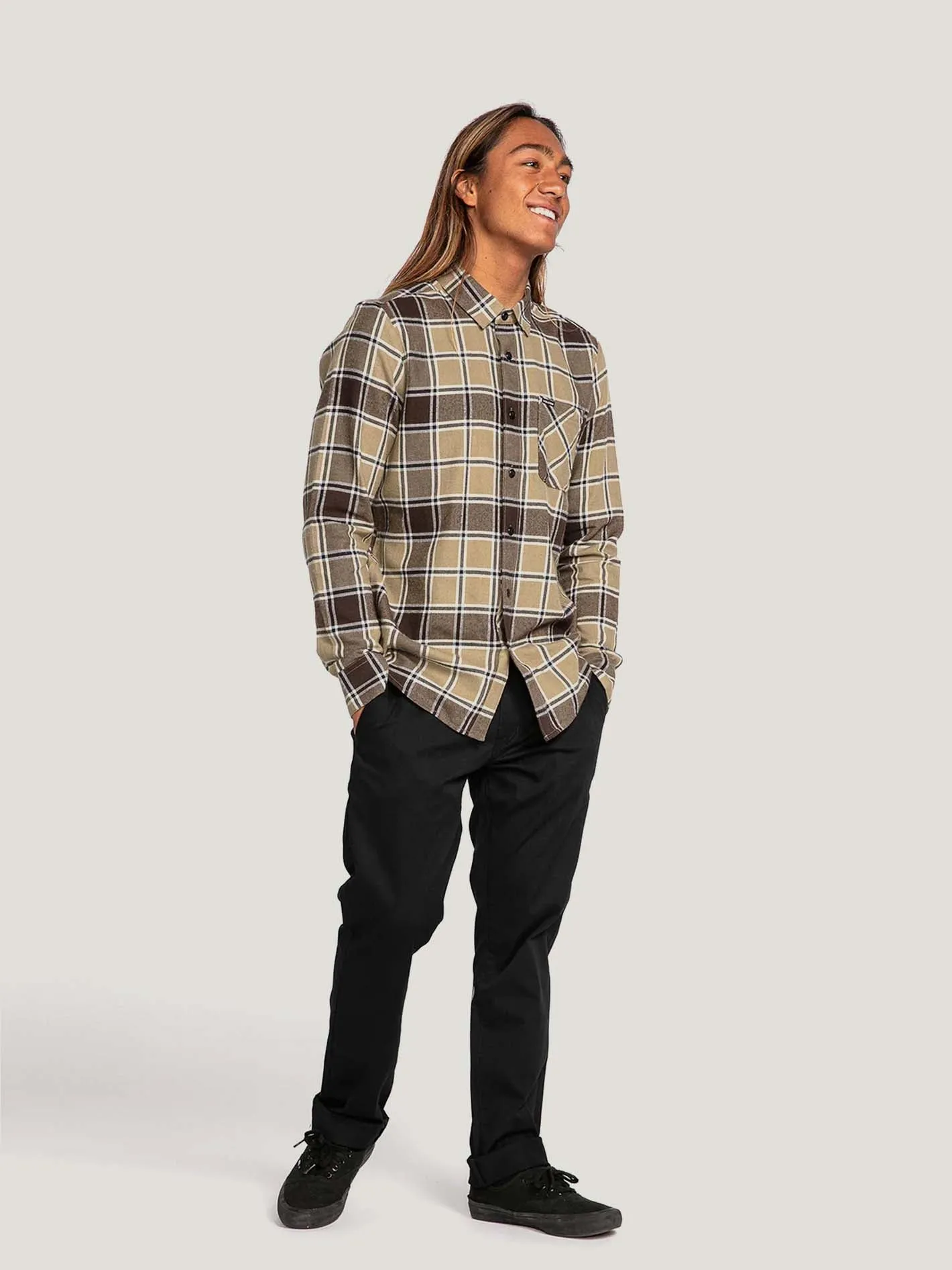 CAMISA M/L VOLCOM HOMBRE CADEN PLAID LS