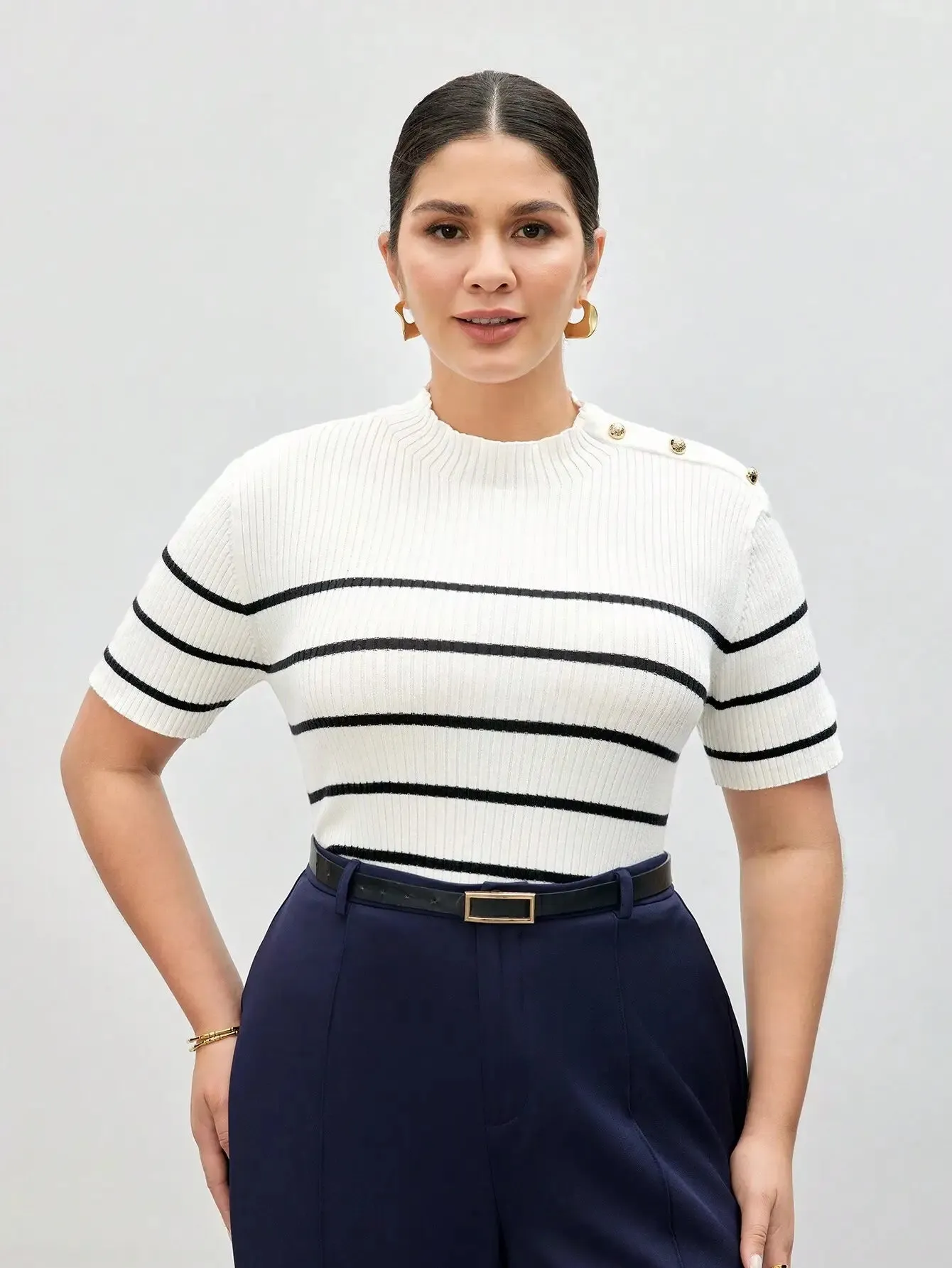 Camiseta Tricô plus size - Courtney
