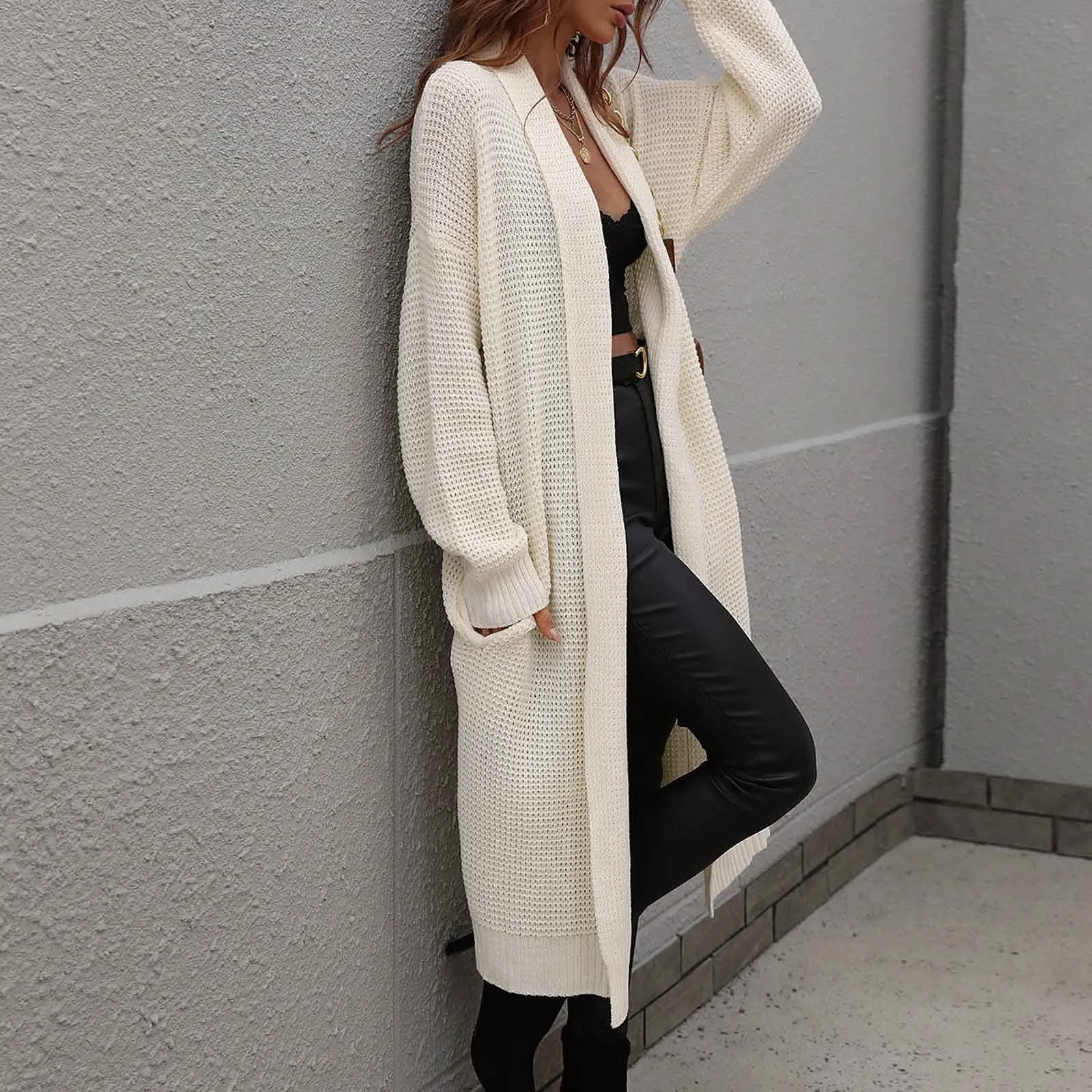 Cardigan Hillary em Malha Longo