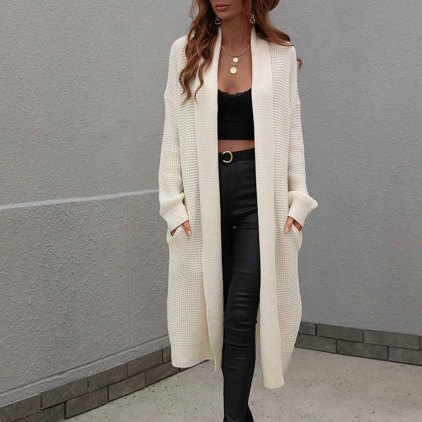 Cardigan Hillary em Malha Longo