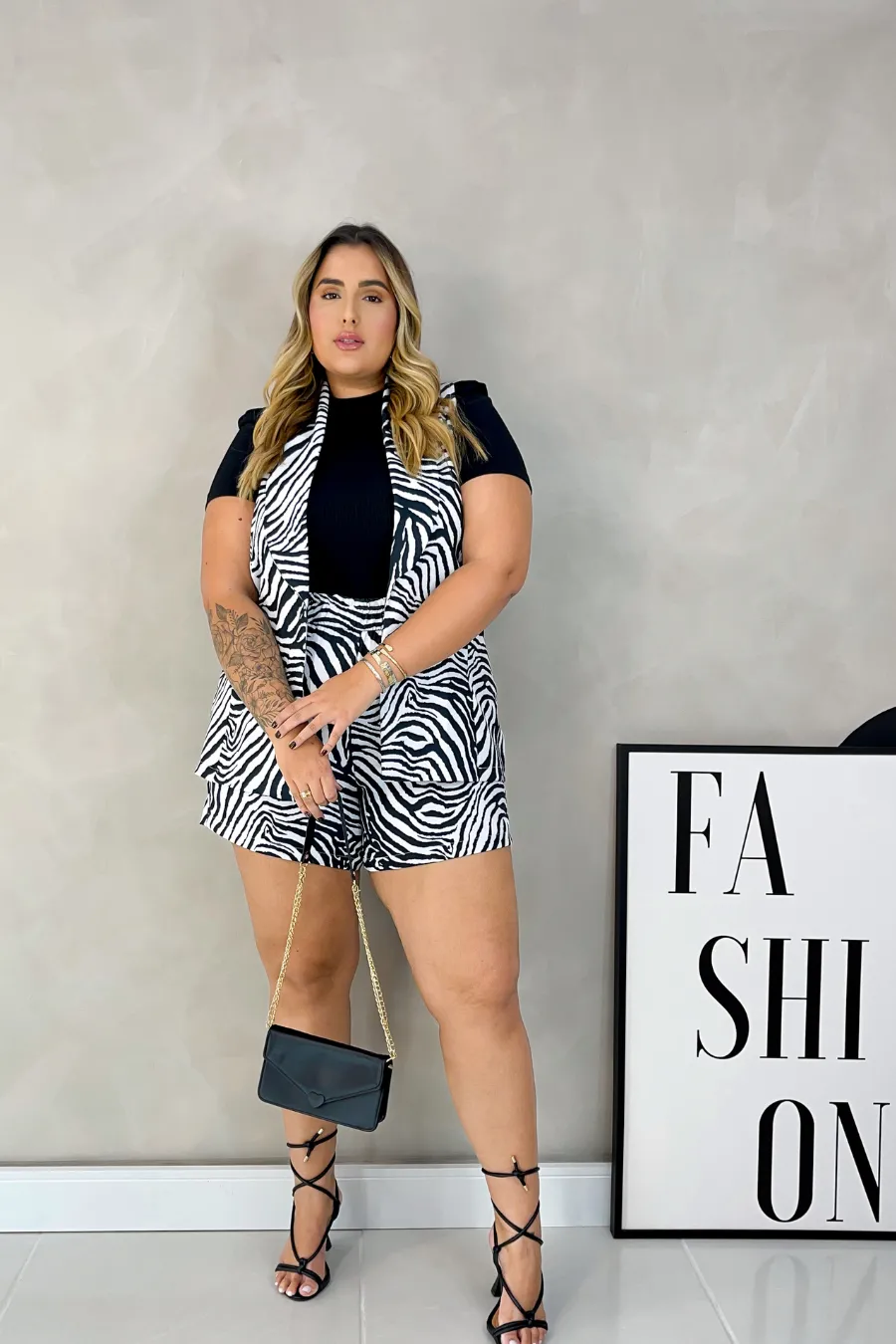 Colete Plus Size Zebra