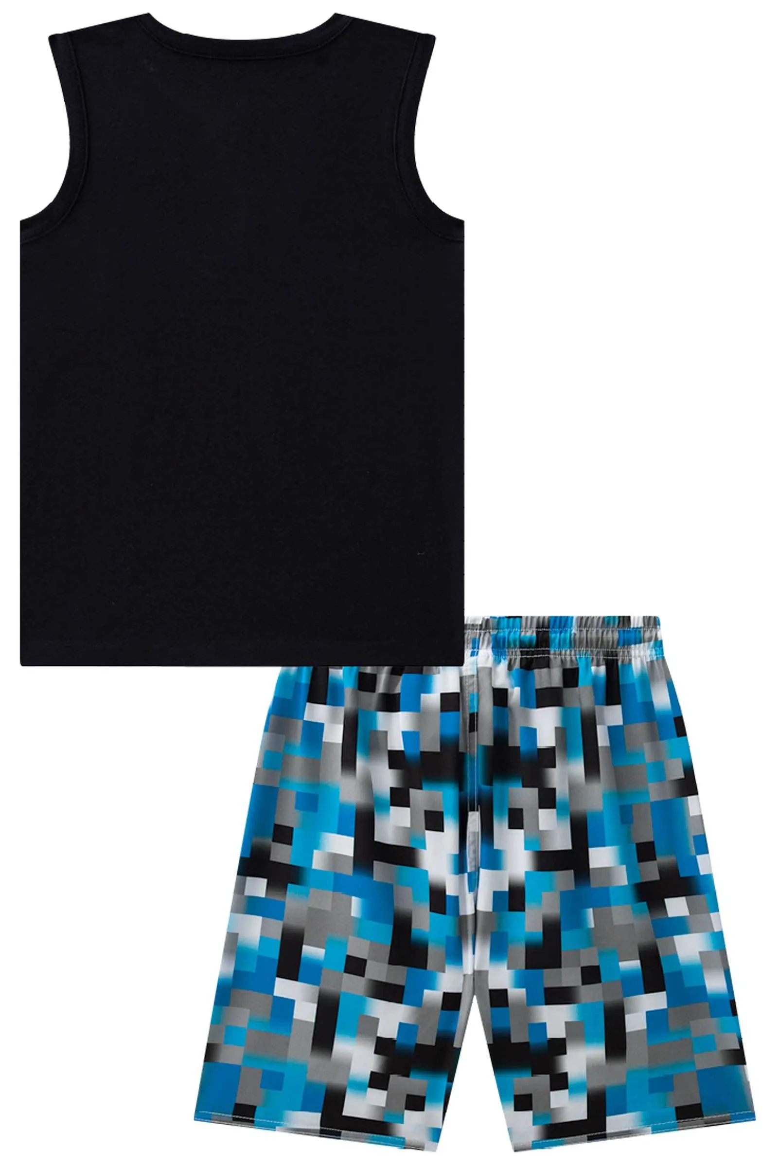 Conjunto de Regata em Meia Malha e Bermuda em Nylon Ergonomic com Elastano  75090 Johnny Fox