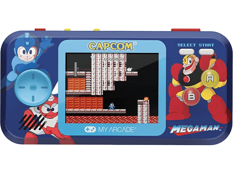 Consola retro portátil - My arcade Pocket Player Pro Mega Man, Incluye juego Mega Man, Azul