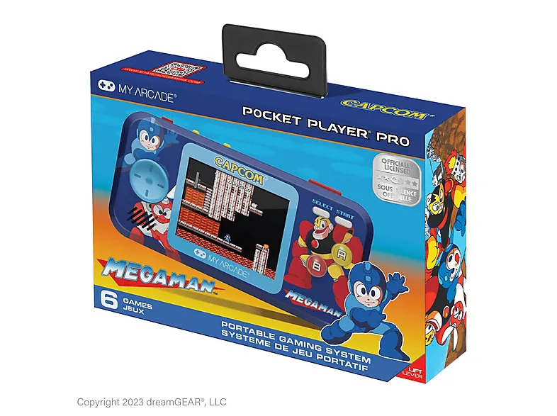 Consola retro portátil - My arcade Pocket Player Pro Mega Man, Incluye juego Mega Man, Azul