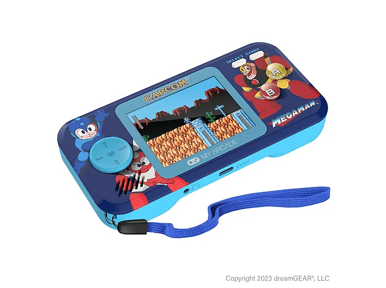 Consola retro portátil - My arcade Pocket Player Pro Mega Man, Incluye juego Mega Man, Azul