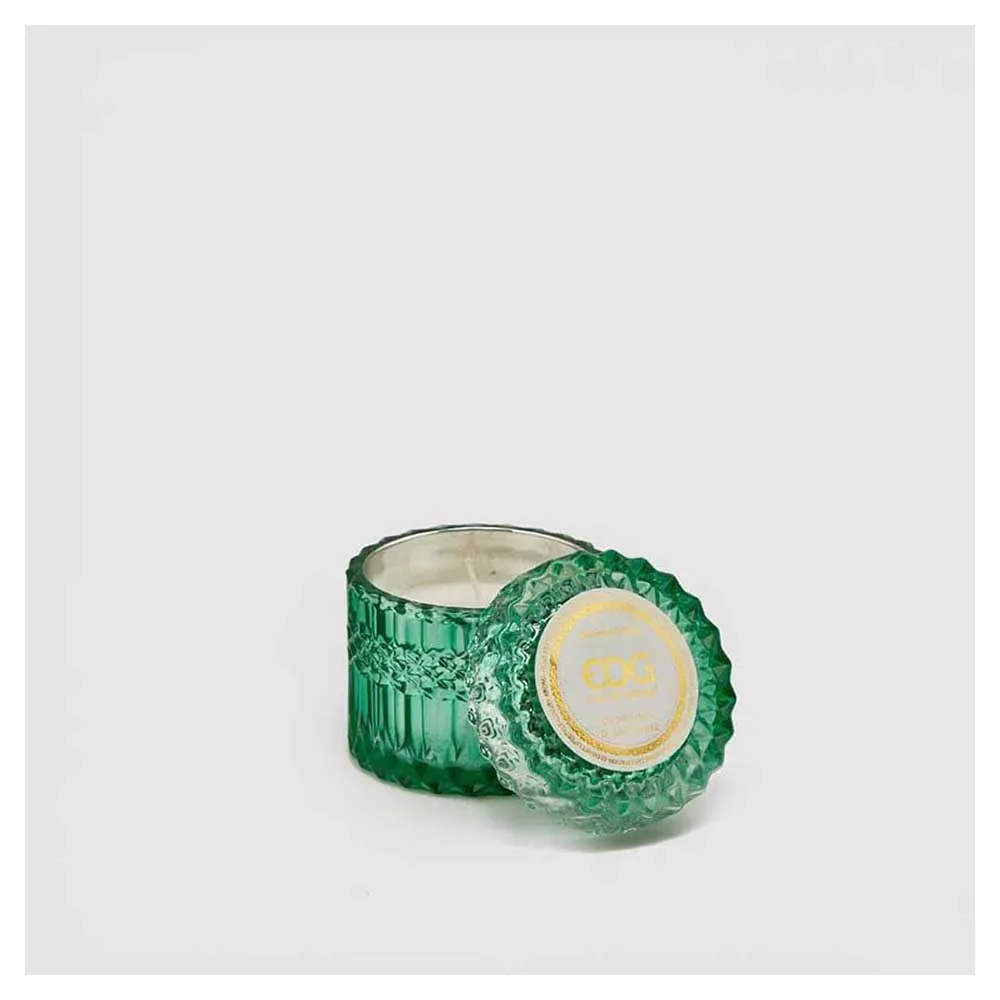 EDG Enzo de Gasperi Candela profumata "Crystal" con vaso e coperchio in vetro effetto cristallo 9 varianti