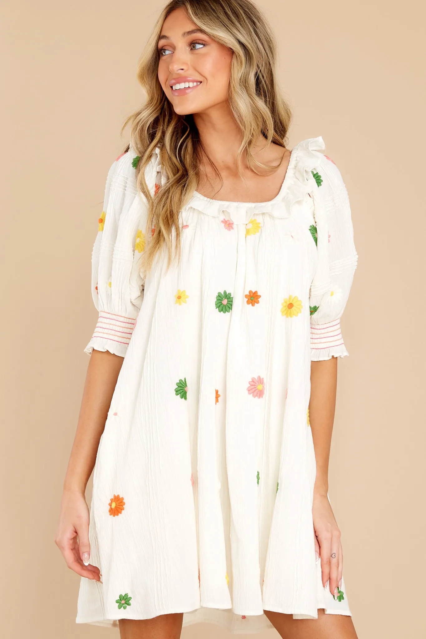 Eleanor Natural Mini Dress