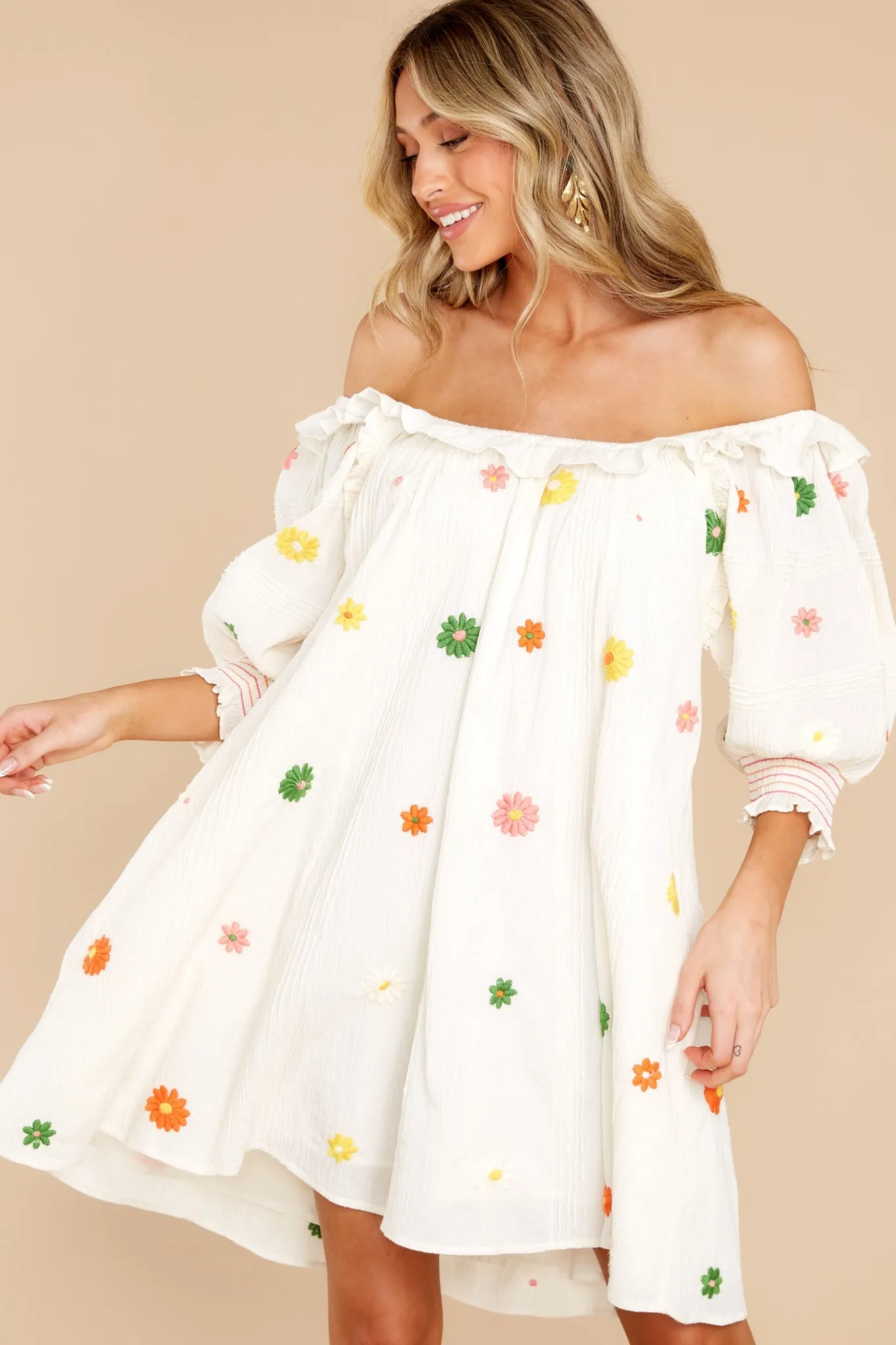Eleanor Natural Mini Dress