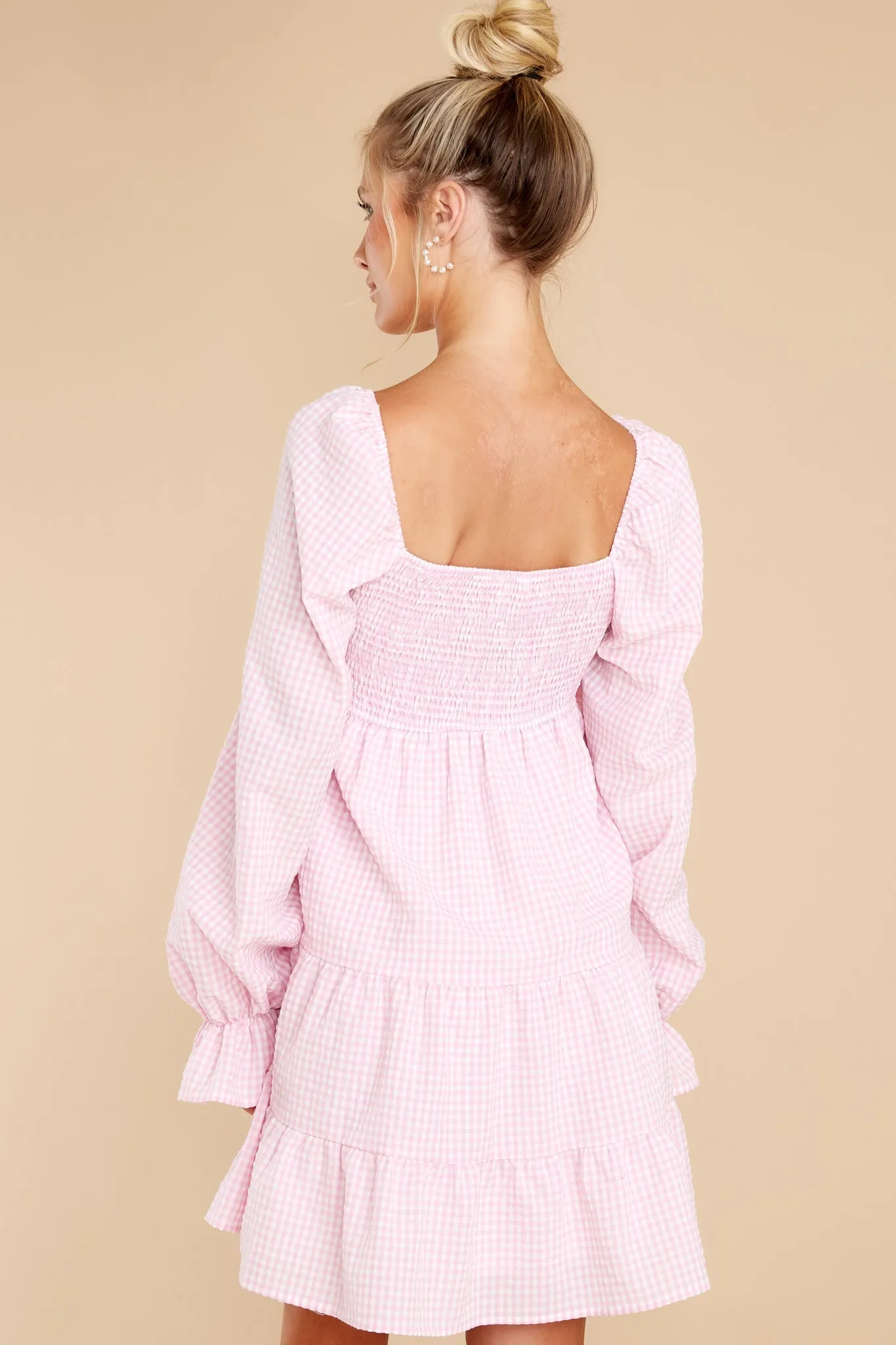 For My Darling Pink Gingham Dress