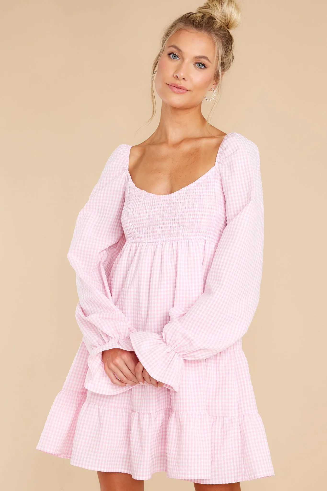 For My Darling Pink Gingham Dress