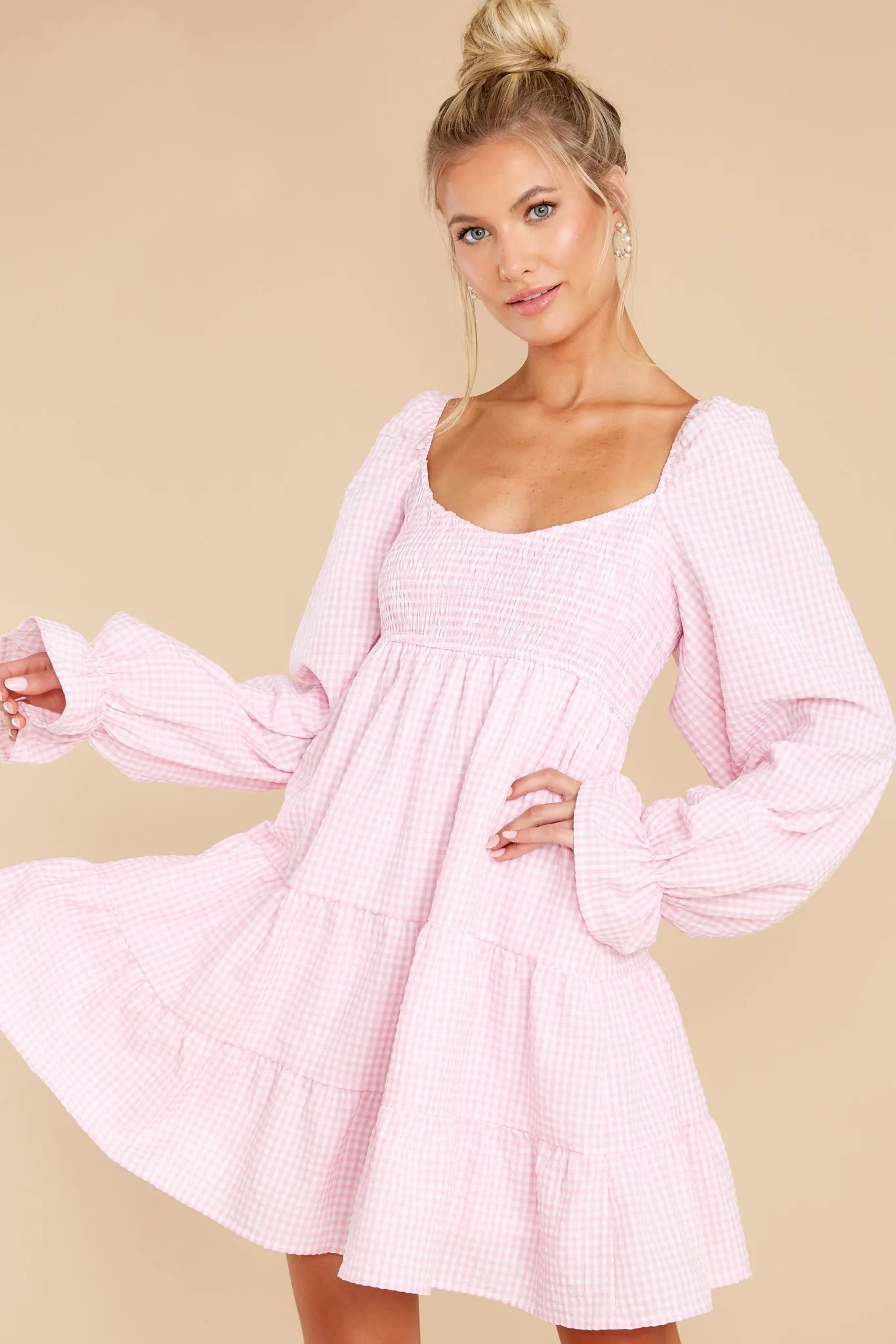 For My Darling Pink Gingham Dress