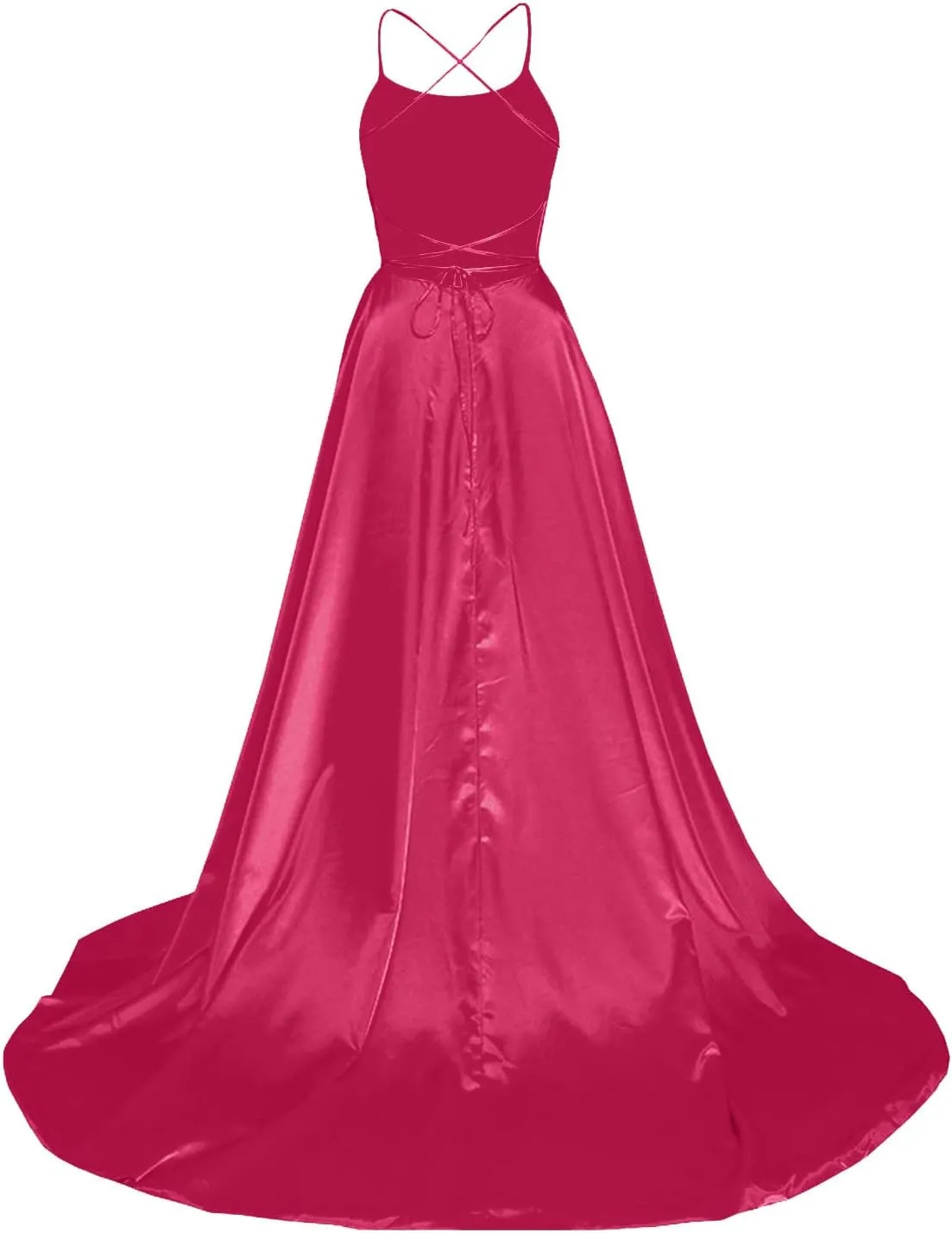 Formal Dresses for Women Sleeveless Spaghetti Strap Side Slit Long Prom Dress Elegant Cocktail Party Maxi Dresses Eveing Gown