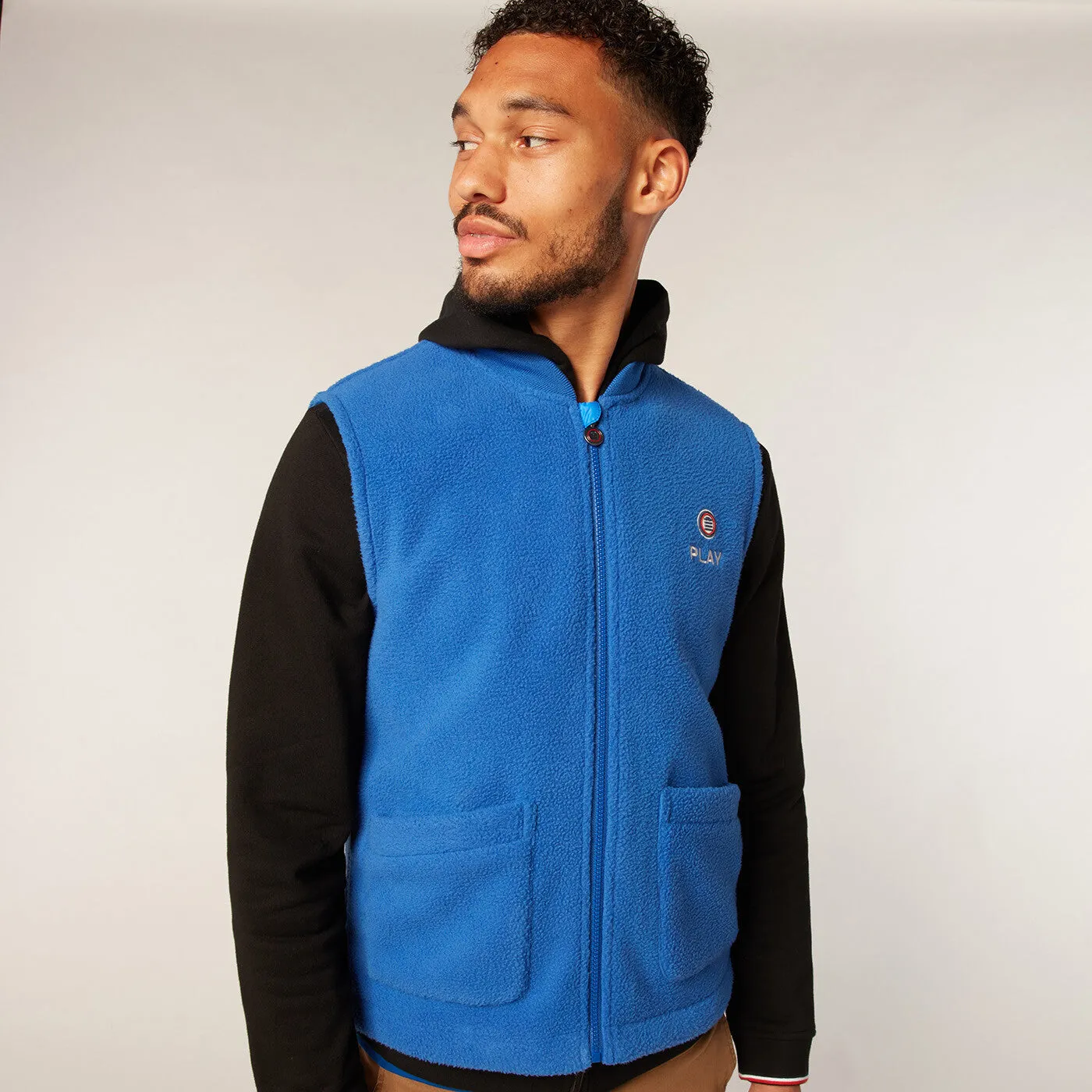 Gilet Paradis Play polaire bleu royal