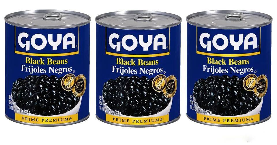 Goya Foods Black Beans, Frijoles Negros 29 Ounce (3 Pack)