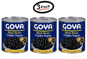 Goya Foods Black Beans, Frijoles Negros 29 Ounce (3 Pack)