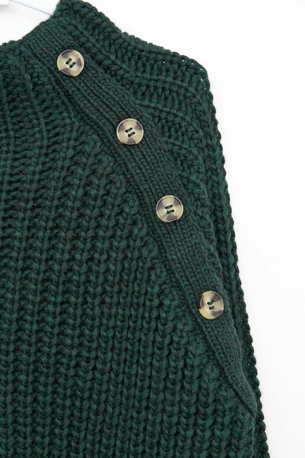 Jersey de punto con botonadura decorativa