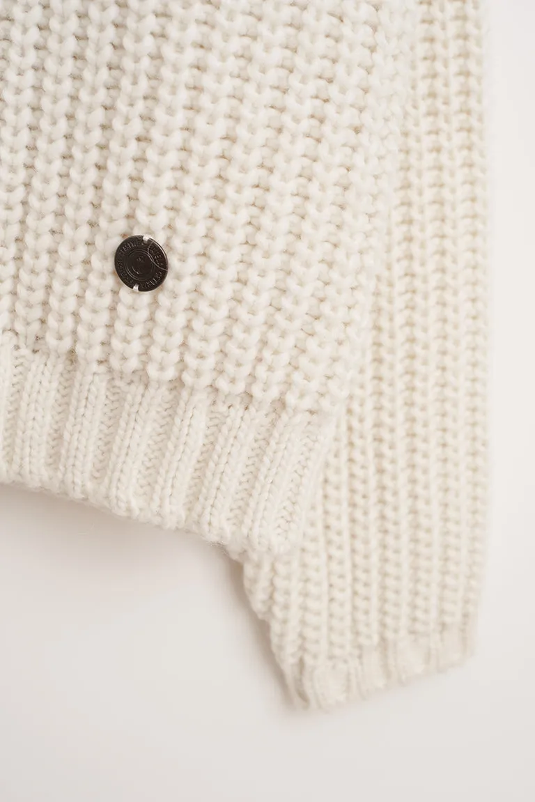 Jersey de punto con botonadura decorativa
