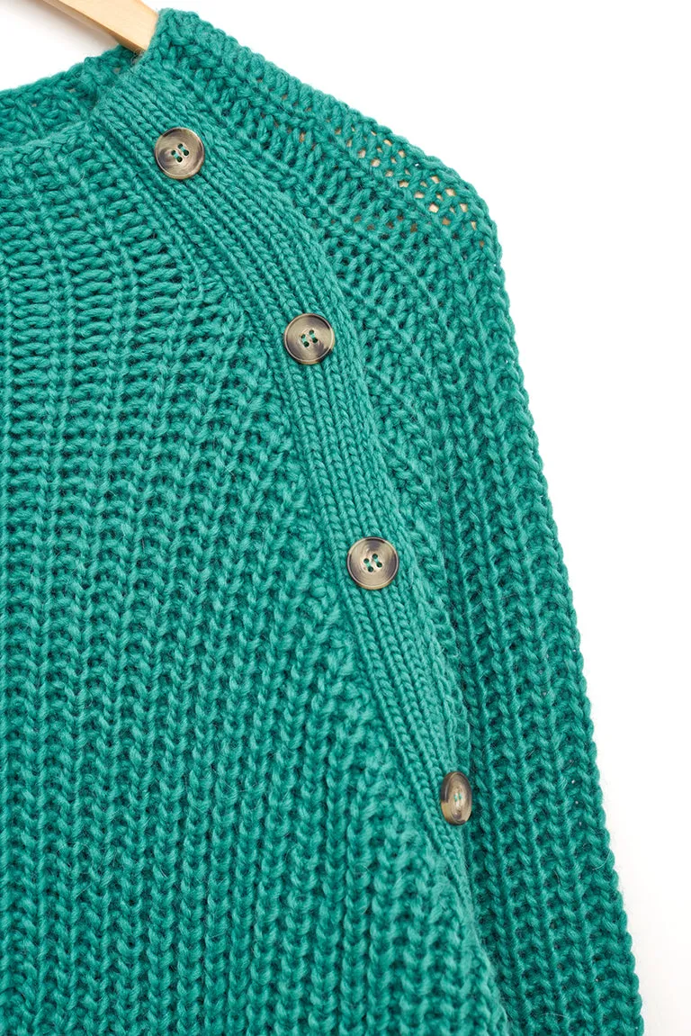 Jersey de punto con botonadura decorativa