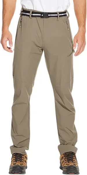 JNWYJFB Men's Athletic Cargo Pants Quick Dry Water Resistant Multipocket Stretch Pant Outdoor Hiking Camping Work Trousers