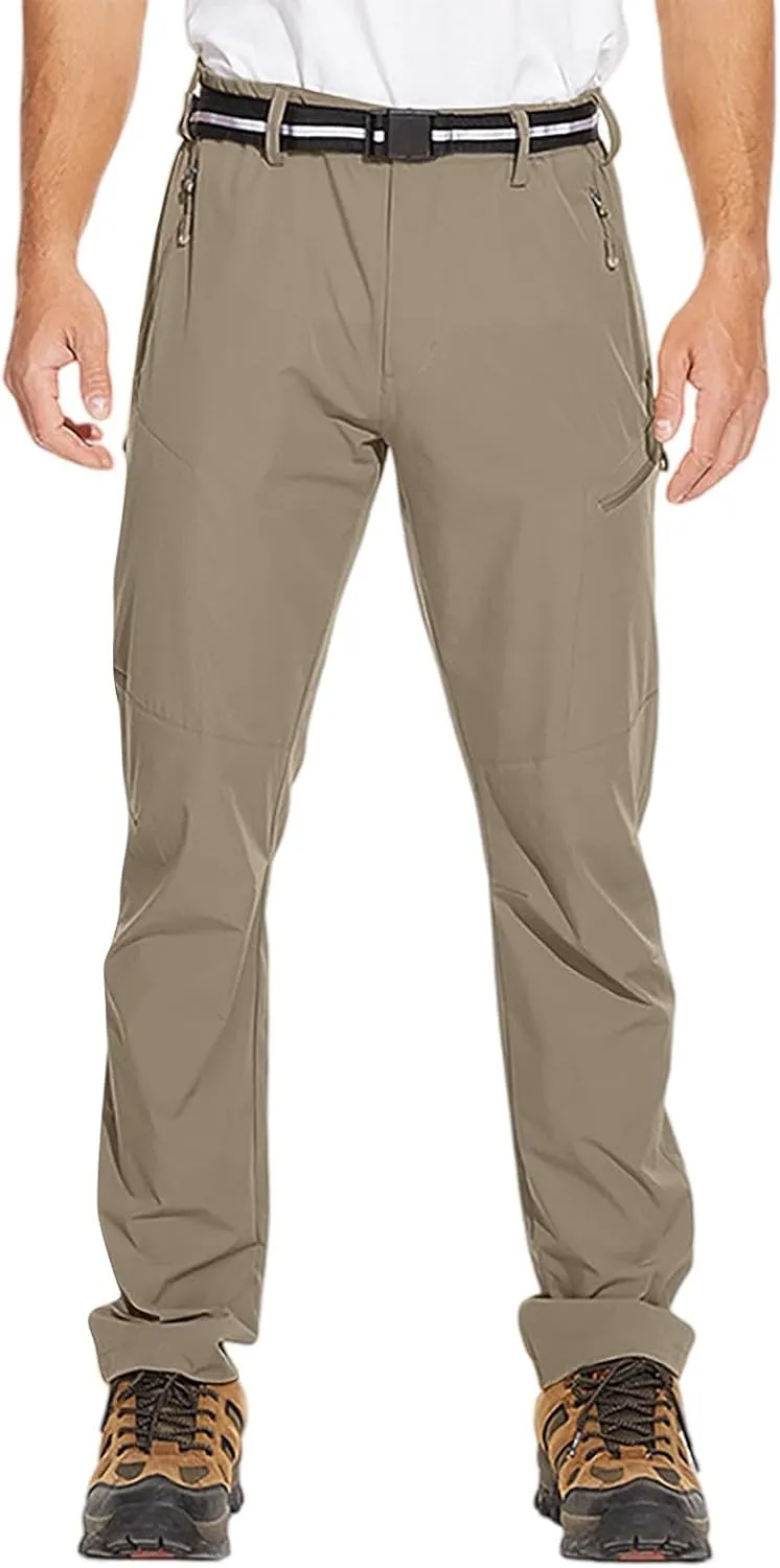 JNWYJFB Men's Athletic Cargo Pants Quick Dry Water Resistant Multipocket Stretch Pant Outdoor Hiking Camping Work Trousers