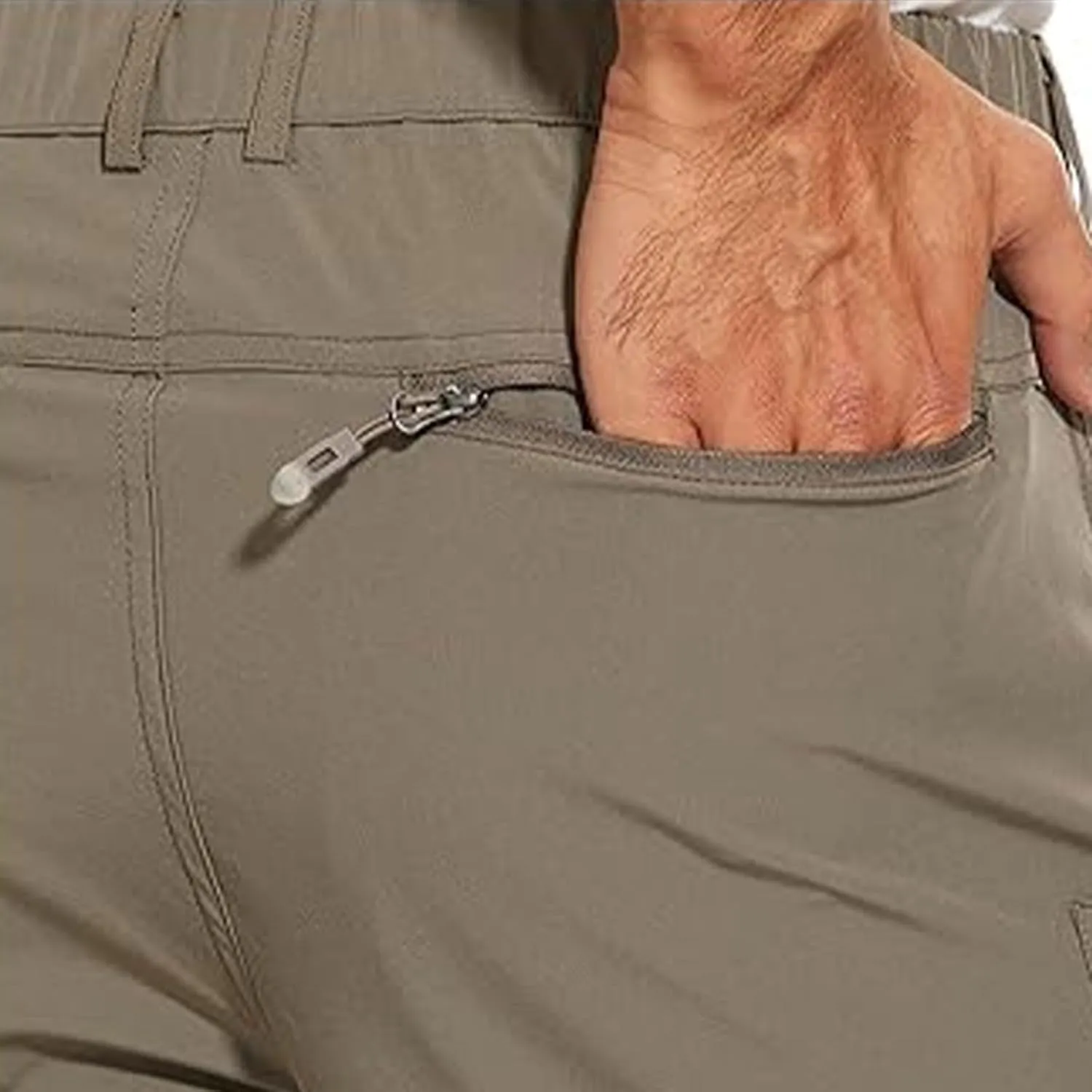 JNWYJFB Men's Athletic Cargo Pants Quick Dry Water Resistant Multipocket Stretch Pant Outdoor Hiking Camping Work Trousers