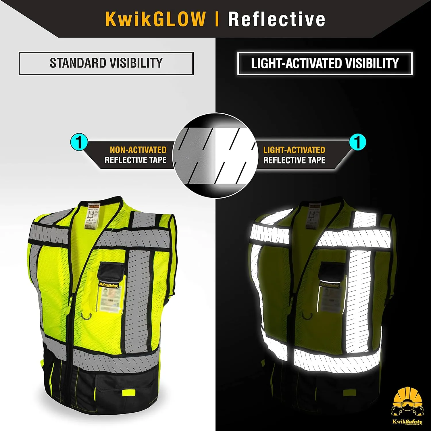 KwikSafety - SHERIFF & SPECIALIST Safety Vest [Multi-Use Pockets] Class 2 Reflective Vest ANSI OSHA Safety Vest for Men