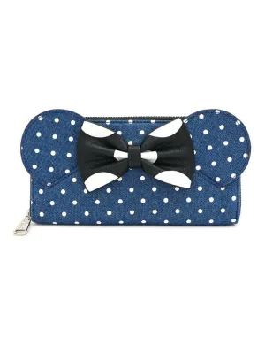 Loungefly Minnie Mouse Cartera Monedero Denim Disney
