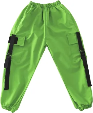 Moonker Teen Girls Baggy Sweatpants Stretchy Striped Wide Leg Elastic Wasit Athletic Trousers Stretch Pants for