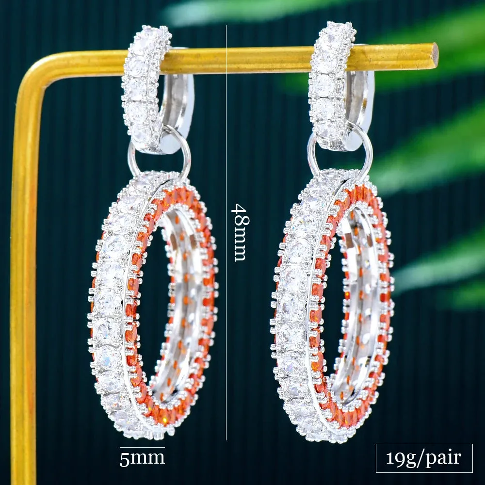 New Dubai Luxury Big Pendant Earrings For Gorgeous Fashion Women