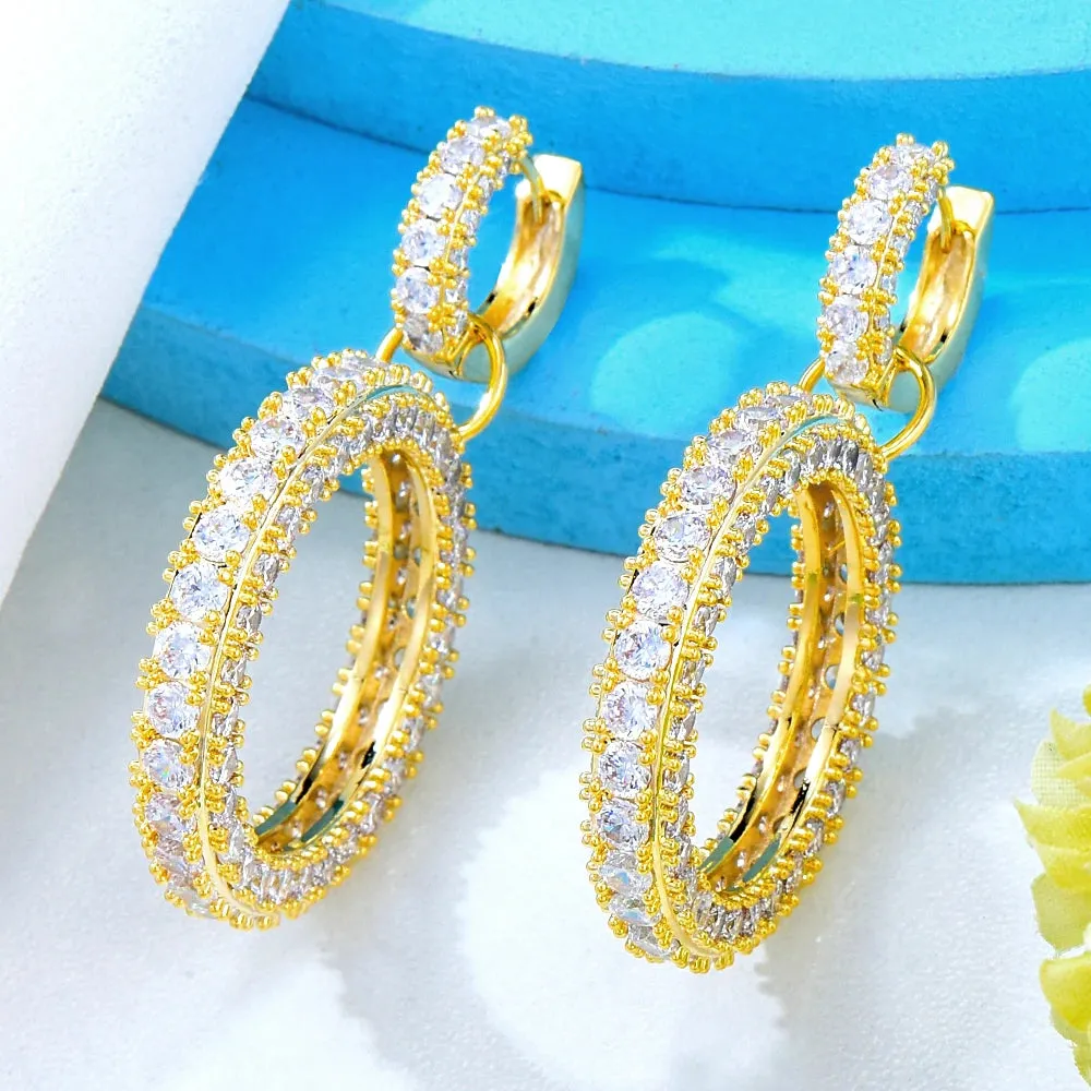 New Dubai Luxury Big Pendant Earrings For Gorgeous Fashion Women