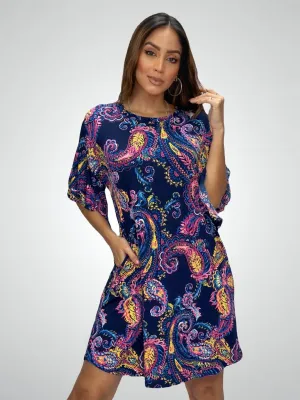 Paisley Printed Dress