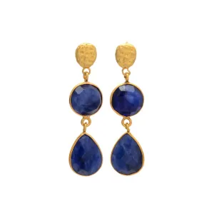 Pendientes con piedras Barcelona Azul