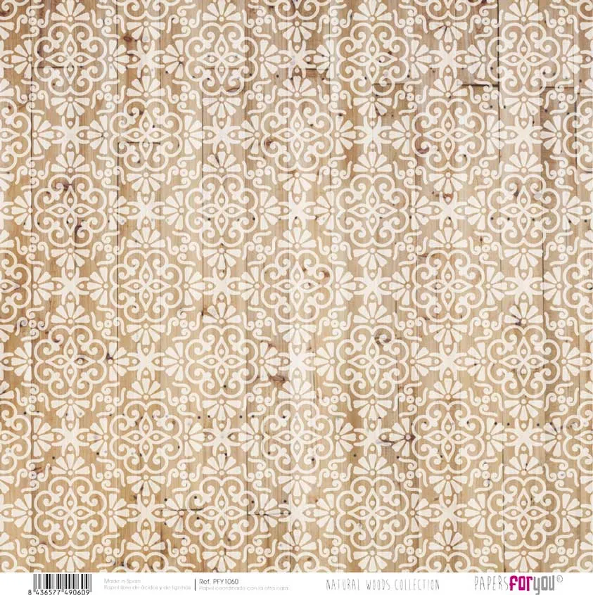 Set 12 Papeles Scrap Natural Woods 30x30 Papers For You
