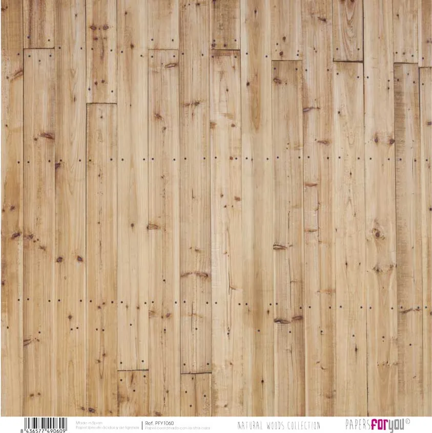 Set 12 Papeles Scrap Natural Woods 30x30 Papers For You