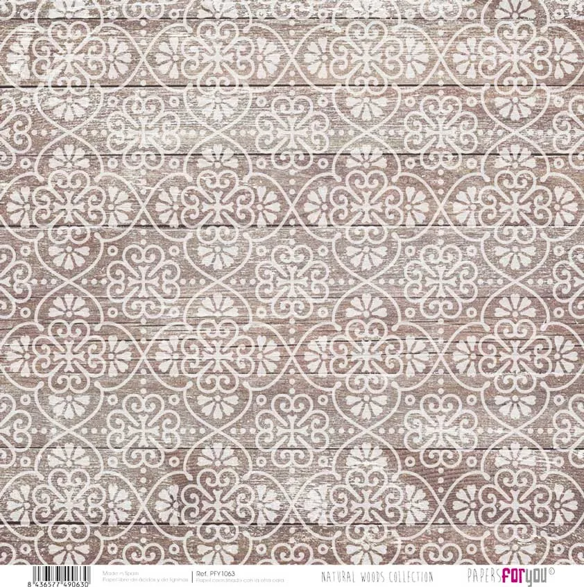 Set 12 Papeles Scrap Natural Woods 30x30 Papers For You
