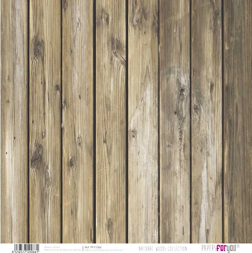 Set 12 Papeles Scrap Natural Woods 30x30 Papers For You
