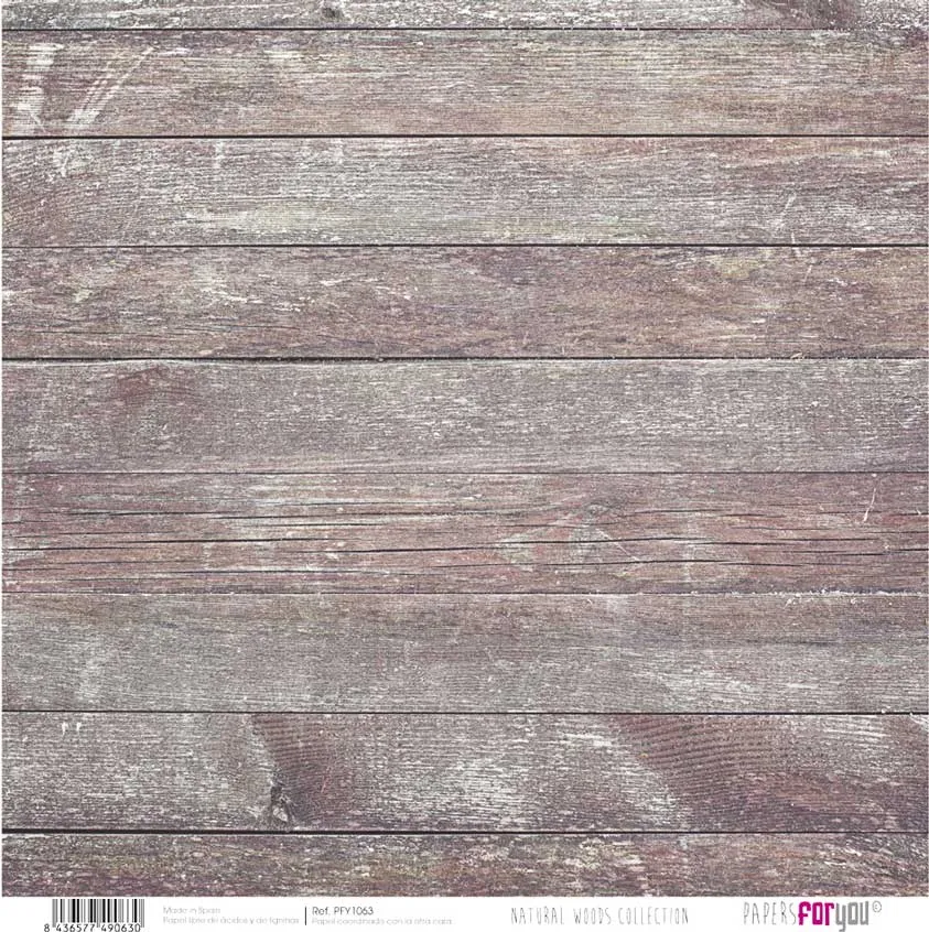 Set 12 Papeles Scrap Natural Woods 30x30 Papers For You