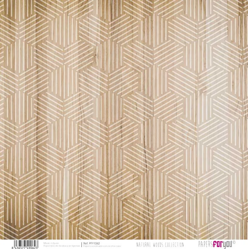 Set 12 Papeles Scrap Natural Woods 30x30 Papers For You