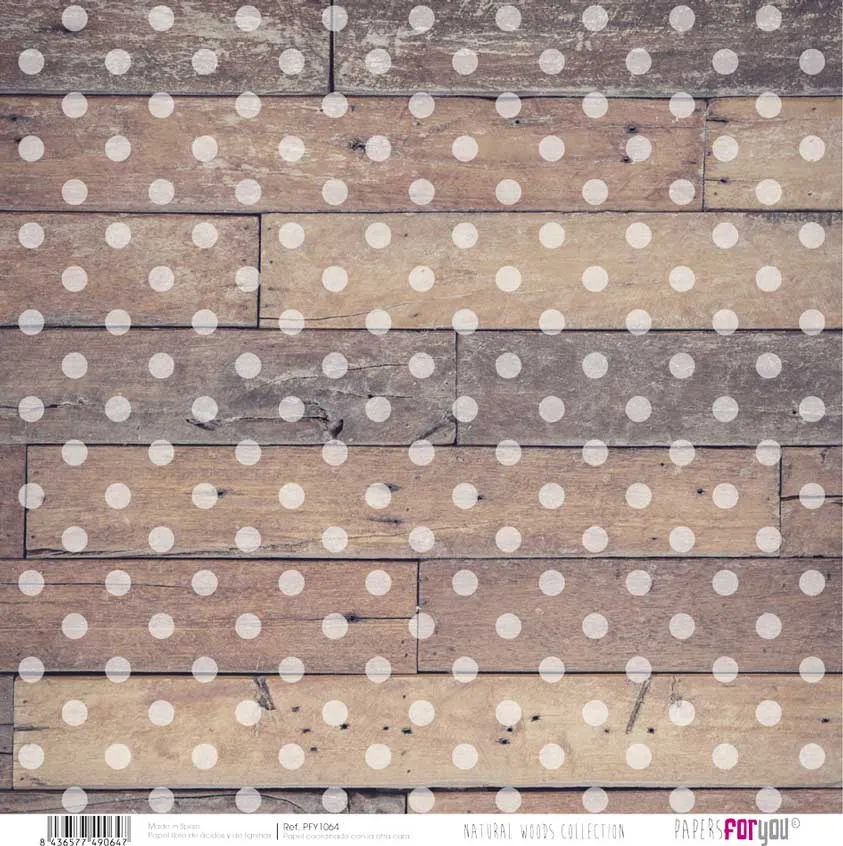Set 12 Papeles Scrap Natural Woods 30x30 Papers For You