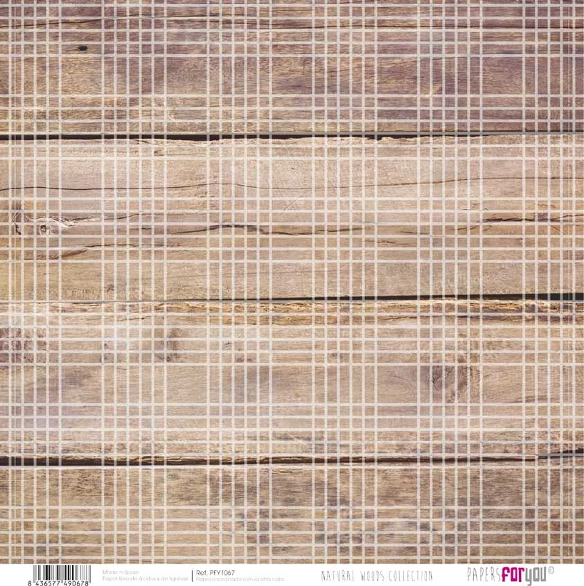 Set 12 Papeles Scrap Natural Woods 30x30 Papers For You